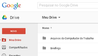 Botão para criar documentos no Google Drive