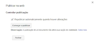 Publicar Documento do Google Docs Online Publicar Documento do Google Docs Online